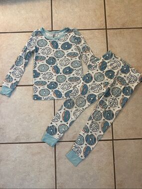 Caden Lane Blue Donut Pajama Set